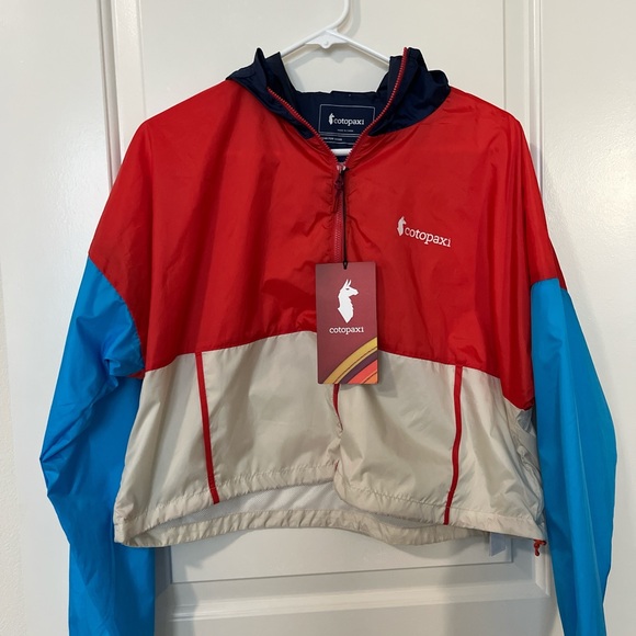 Cotopaxi wind breaker - Red, Blue, Cream - Picture 1 of 2